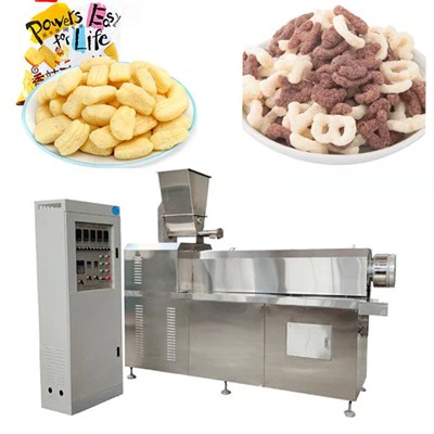 Puffade livsmedel extrudermaskin
